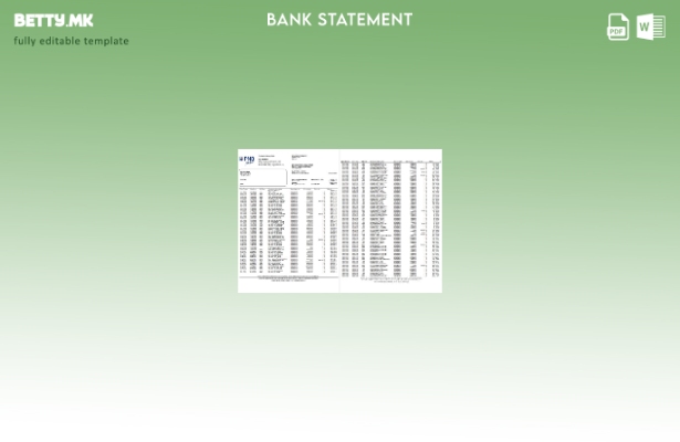 модерен стил Филипини PNB шаблон за извод од банка
