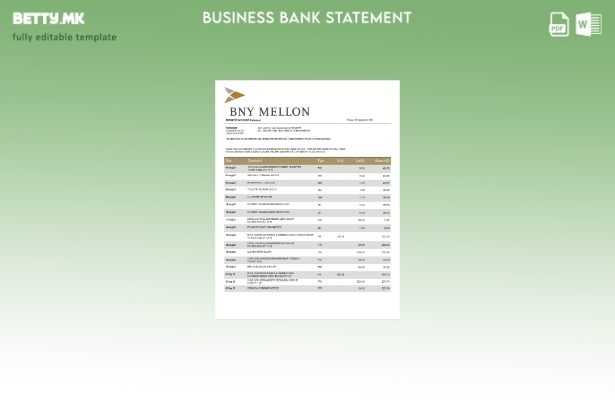Модерен стил на компанијата BNY Mellon Bank што го проверува изводот на сметката