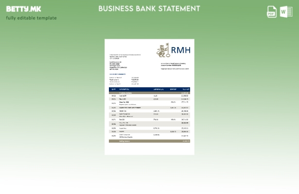 модерен стил Извод на претпријатие за сметка на Rand Merchant Bank Шаблон Word и