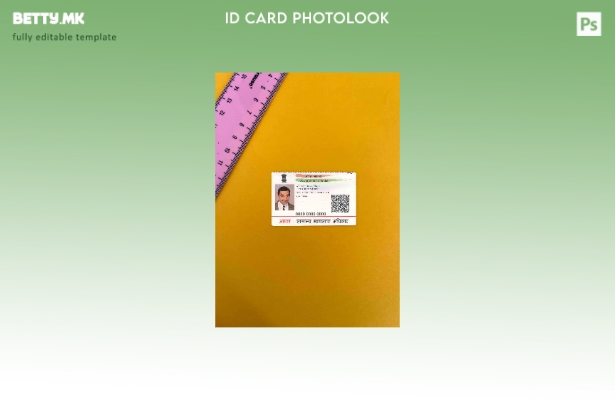 Модерен стил India ID photolook FRONT шаблон