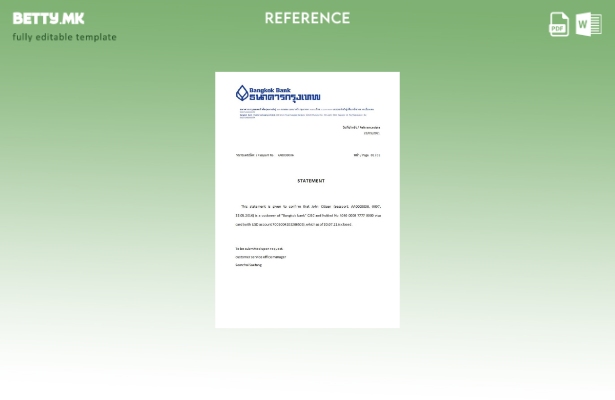 Референтен шаблон за затворање на банка во Тајланд Бангкок во модерен стил