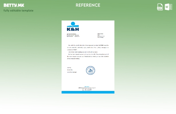 Референтен шаблон за модерен стил Унгарија K&H