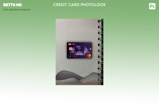 Модерен стил Грција HSBC Mastercard photolook преден шаблон