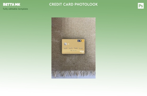 Модерен стил Филипини Banco de Oro виза дебитна картичка photolook преден шаблон