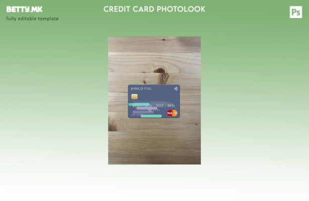 Модерен стил Argentina Banco Itaú mastercard photolook преден шаблон