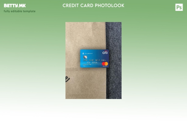 Модерен стил USA Citibank MasterCard photolook шаблон преден