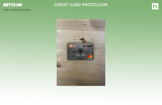модерен стил Џорџија Либерти банка mastercard платина photolook преден шаблон