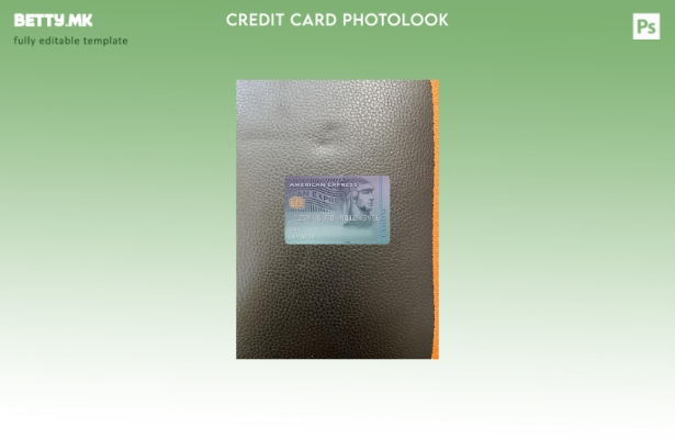 модерен стил САД Откријте банкарски AMEX платина картичка photolook пред шаблон