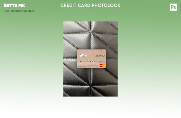 модерен стил Словачка VÚB Banka Mastercard photolook преден шаблон