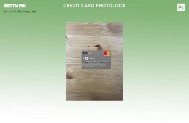 модерен стил Холандија ING bank mastercard платина фото изглед преден шаблон