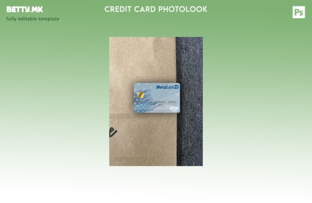 модерен стил на САД Јужна Дакота Metabank виза картичка photolook пред шаблон