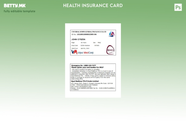 Модерен стил Индија UniversalSompo General Insurance Co. LTD Шаблон за картичка