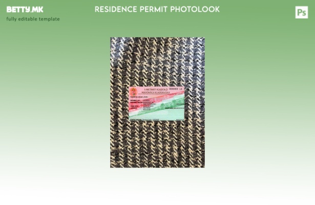 модерен стил Унгарија сертификат доказ за престој photolook шаблон FRONT